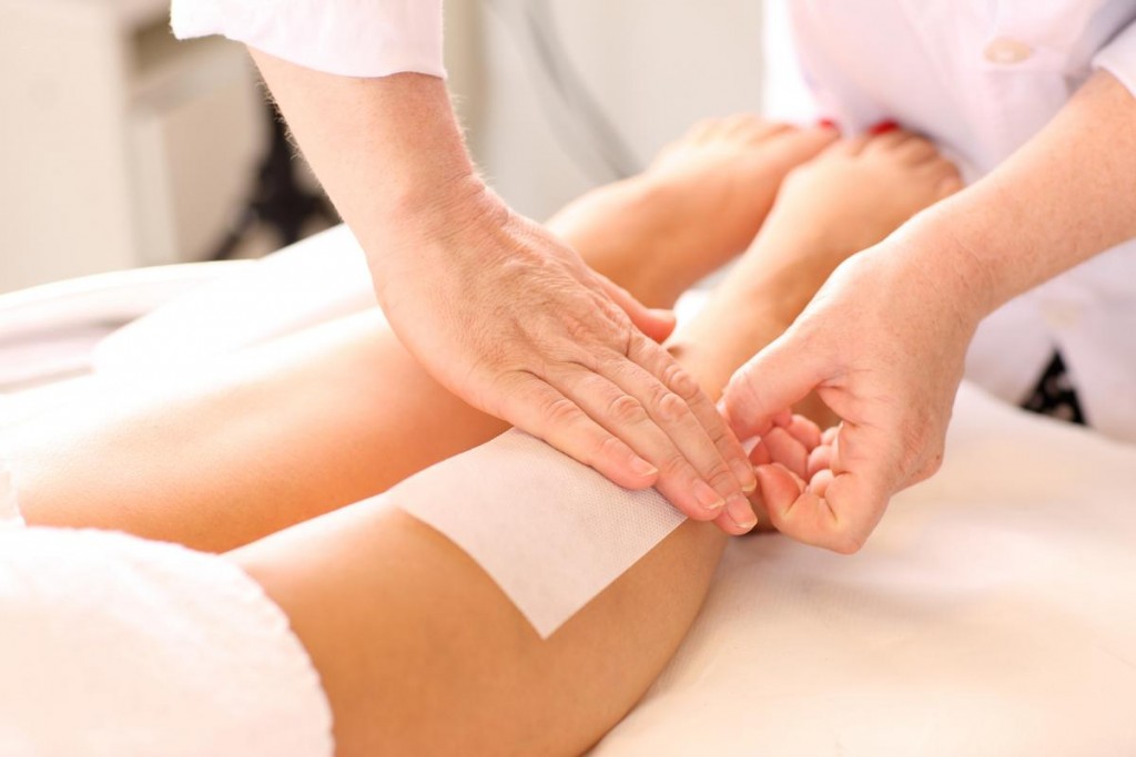 leg waxing