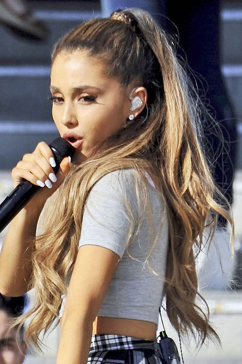 Ariana Grande wicked blonde hair transformation  EWcom