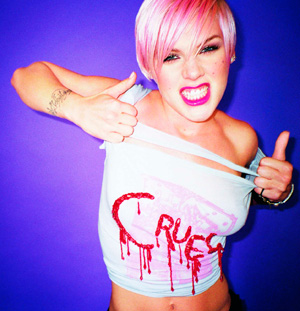 Pictures  Pink Hairstyles  Pink Extra Short Tapered Haircut