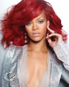 Rihanna Hairstyles - Red